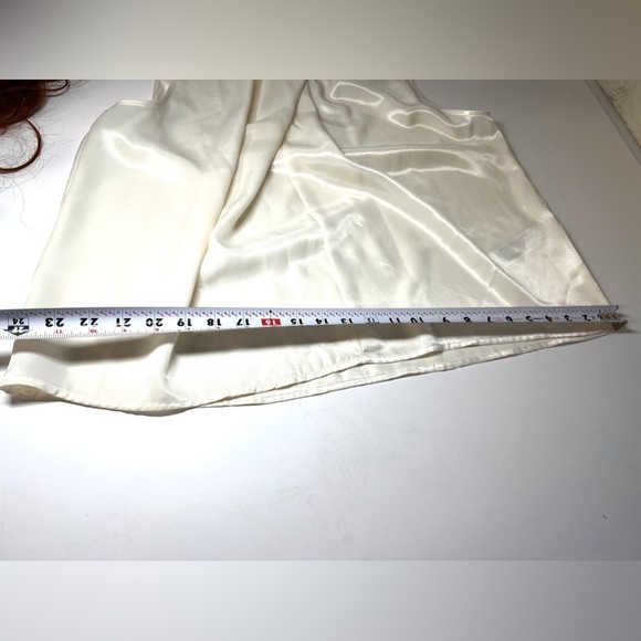 Zara High Neck Silk Dress Sleeveless Blouse Cream, Large - Picture 6 of 6